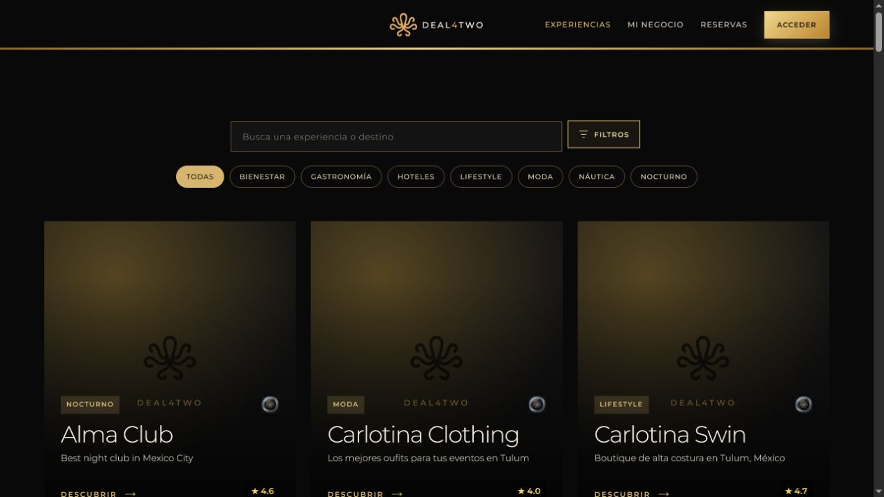 Captura de la web de Deal4Two
