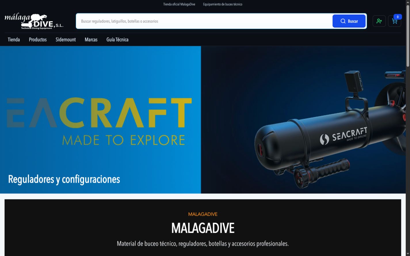Captura de la web de MalagaDive